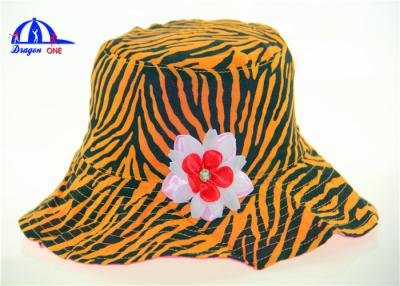 China 100% Polyester Sublimation Fancy Printed Bucket Hats , Spring Ladies Bucket Caps for sale