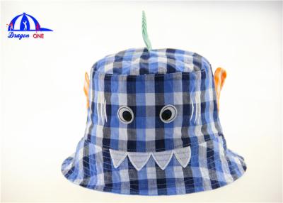 China Personalized Lattice 100% Cotton Printed Bucket Hats Lovely Design for Women for sale