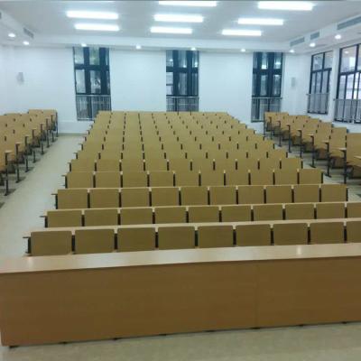 China School Sets College Furniture Lecture Hall Folding Wooden Stage College Sets Students Desk And Chair for sale