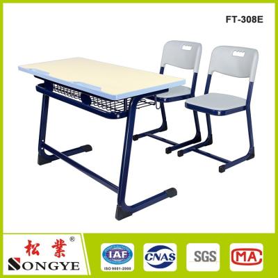 China School Sets School Desk and Fixed Chair Student Chair and Desk Set Environmental PE/PP Classroom Furniture for sale