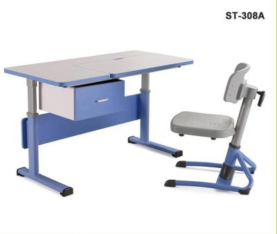 China School Sets Modern Ergonomic Kids Study Table And Desk / Adjustable Height School Study Desk And Chair for sale