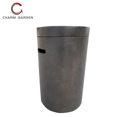 China GRC stocked/concrete round LP gas tank rack/gas tank cover is a good gas fire pit partner for sale