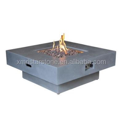 China Stored 42 Inch Square Outdoor Concrete Gas Fire Pit for sale