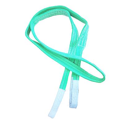 China Cargo Lifting Belt New Arrivals Durable Endless 100% Polyester Webbing 2T Sling Load Bearing Belts Green Color Good Quality For Lifting Up On Sale for sale