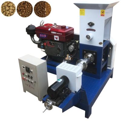 China Make Animal Feed Diesel Power 150-180kg/h Pets Floating Fish Feed Pellet Making Machine/ Animal Feed Pellet Puffing Machine for sale