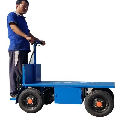 China Transport Cargo Ready To Ship Heavy Duty Electric Platform Car Trolley For Transport Goods for sale