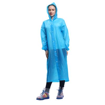 China Custom Free Sample PEVA Bachelorette Rainwear Disposable Eco-friendly Poncho Raincoat With Elastic Band For Adult for sale