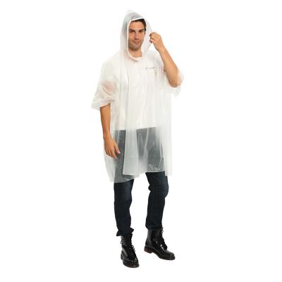 China Free Sample PEVA Disposable Waterproof Bachelorette Rainwear Eco-Friendly Plastic Poncho For Rain for sale