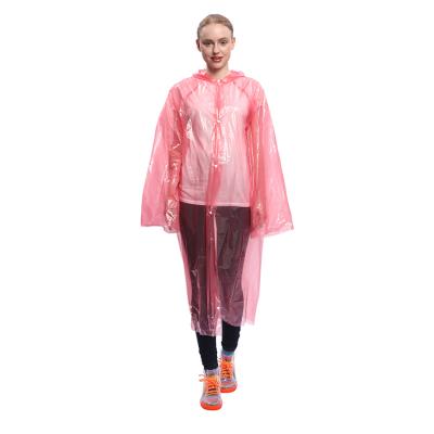 China 100% raincoat custom you design adult disposable 100% PE raincoat for unsex plastic hooded raincoat with cheap price for sale