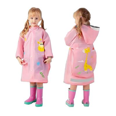 China EVA Plastic Raincoat Reusable Cute Stylish Children Cartoon Raincoat Singlet Rainwear Wholesale Kids Waterproof Clothes for sale