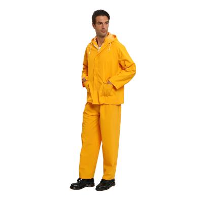 China High Quality Working Type Cheap Price Slit Adult Suit Singlet Raincoat Raincoat Suit Pants Polyester Hooded Safety Cloth PVC Adult Suit for sale