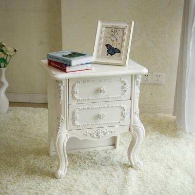 China Easy-to-set Nightstand Bedroom Furniture Bedside Bed Side Table Lamp ABS Bedside Cabinet Modern Wooden Mirror Bedside Table B1602 for sale