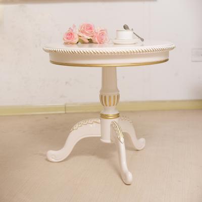 China Arts Crafts R1201 Antique Round European Arts Crafts Set French High Gloss Cafe Marble Side Table for sale