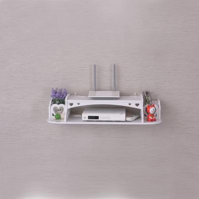 China Hollow Out G0215 Hollow Out Modern Wooden Shelf Storage Home Decoration Wall Mount White Shelf Bracket for sale