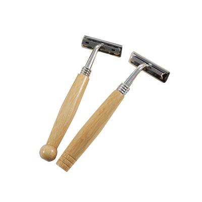 China Eco-friendly wooden hotel dry accessory single blade/twin blade/triple blade factory direct hotel shaving kit razor for sale