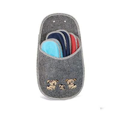 China Narrow Toe 5 Pairs In 1 Set High Quality Soft Home Guest Felt Slippers for sale