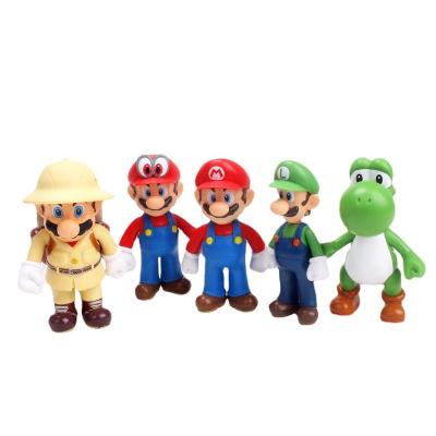 China 3d Action Numbers Mario Bros Action Figures PVC Dolls Mario Bros Toys Set Cartoon Model Toy MB1 Mario for sale