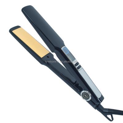 China Outdoor Stylish Styling Appliances professional ionic technology tourmaline Ceramic glazed coating hair straightener for sale