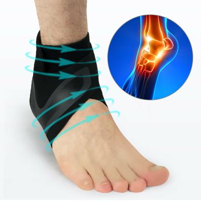 China Breathable Sport Compression Sleeve Knitted Silicone Neoprene Football Premium Plastic Leg Hinged Ankle Brace for sale