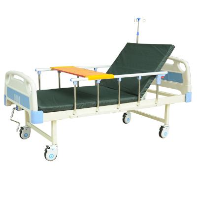 China 2021 high quality bed frame medical hospital bed ultra low crank operated single hospital bed ABS for sale