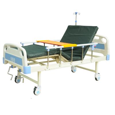 China Multifunctional ABS Headboard Hospital Nursing Bed For 2 Patient Hospital Bed Crank Hospital Nursing B for sale