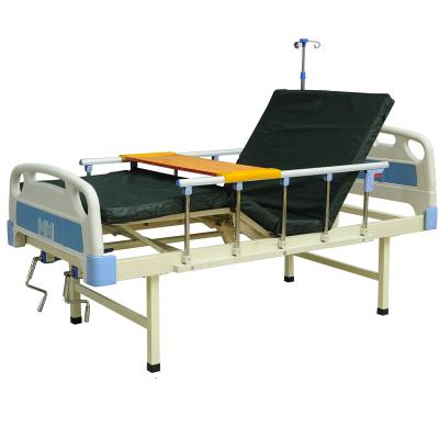 China ABS Headboard With Crank Manual Nursing Bed 2 Pulley Bed Hospital Bed Medical Home Hospital Bed Multif for sale