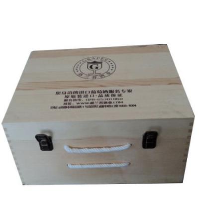 China Europe Pine Wood Wine Bottle Box for sale