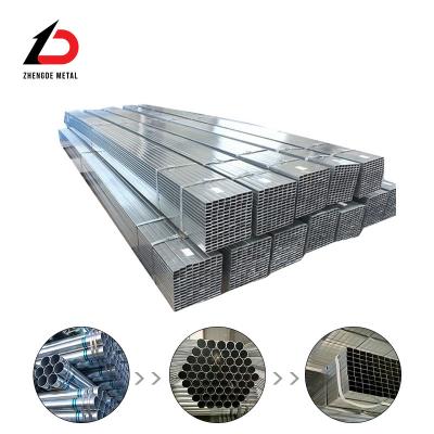 Cina ASTM DN60 80 Sch.20 40 Galvanizzato tubo rotondo quadrato rettangolo quadrato tubo galvanizzato parete sottile parete spessa grande diametro galvanizzato tubo di acciaio saldato in vendita