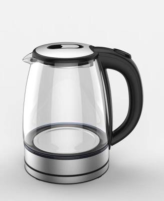 China 360 Degree Base 1.8L Capacity Maker Rotation Electric Tea Kettle Straight Glass LED Display Electric Kettle Parts for sale