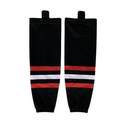 China Full Polyester 100% Sustainable Breathable Antibacterial Breathable Sublimation Logo Ice Hockey Socks Custom Made for sale