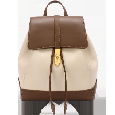 China Fashionable Luxury Waterproof School Drawstring Backpack Logo Handbag Mini Luxury Wholesale Made Genuine Leather Custom Backpack For Women for sale