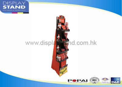 China Customized Sturdy Cardboard Floor Display Stand Waterproof D&B / SGS for sale