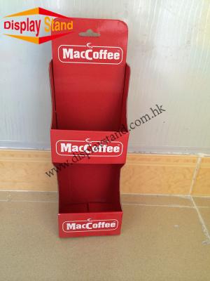 China Red Fashion Corrugated Cardboard Display Trays For Coffee Promotion for sale