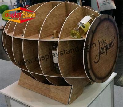 China Paint Coating MDF Display Stand Unit for Bottle Wine , Customized Logo Printing for sale