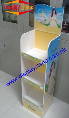 China 5mm Clear Acrylic POP Displays Stand , Floor Standing Displays with Ads Header for sale