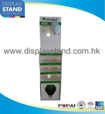 China Store Floor Point of Purchase / POP Cardboard Display Stands for Led Lights for sale