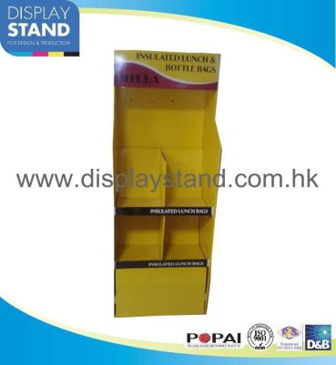 China Temporary Card POP Floor Cardboard Display Stands with Tiers / Shelves for sale