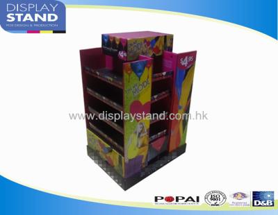 China Display Bins , Pop up Display Tier Stand , Cardboard Retail 4 Sided Stand for sale