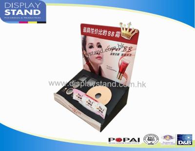 China Cardboard Counter Display for Cosmetic Products,Liquid Makeup Beauty Products Display for sale