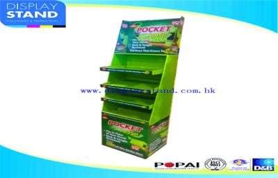 China 4 tiers promotional POP cardboard display  for green environment-friendly bags for sale