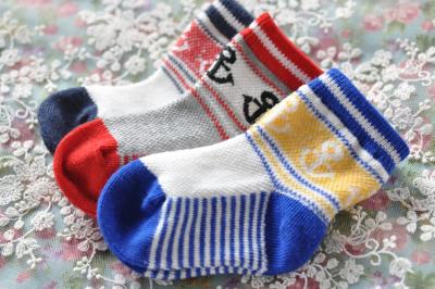 China Colorful jacquard design cotton socks for baby for sale