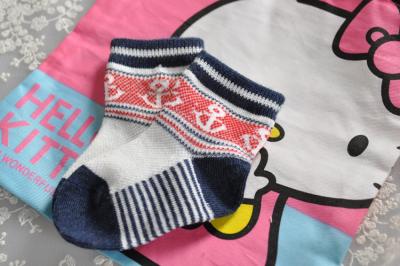 China High quality short cotton socks in jacquard design for baby for sale