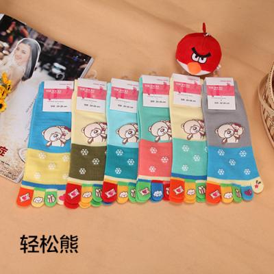 China Women's lovely socks with five different colorful toes for sale