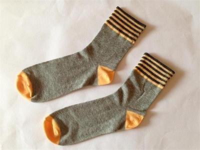 China Hot selling stripe patterned design mercerized cotton cosy socks for women for sale