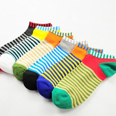 China Latest top selling custom colorful striped comformtable low cut/no show/invisibale socks for sale