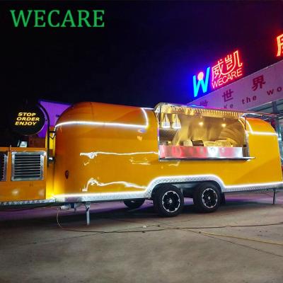 China Cannery Wecare Concession Airstream Catering Trailer Mobile Fast Food Cart, Mobile Food Truck with CE and EEC for sale