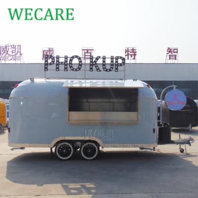 China Mobile Canner Factory Wecare Airstream Food Trailer Street Food Trucks For Sale In China for sale