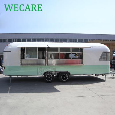 China Cannery Wecare DOT/CE Certificate 600*210*210cm Food Trailer With Workbench Mobile Food Truck Bar Trailers Food Supply Cart for sale