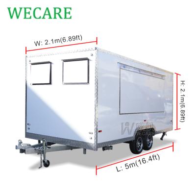 China Wecare Frying Oil Factory Customized Customization DOT/EEC Certificate Food Trailers Fully Equipped Mobile Hot Dog Cart Food Truck Food Trailer for sale