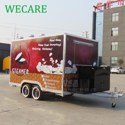 China Standard Wecare USA Factory Street Cooking Oil Air Stream Quickly Barbecue Food Carts Mobile Trailers for sale